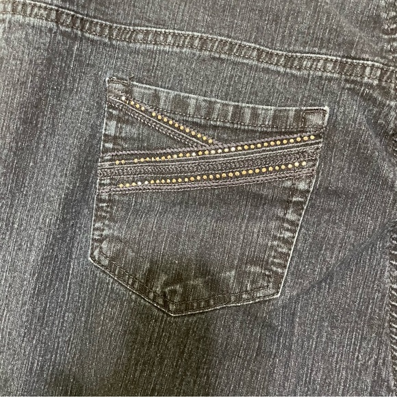 Gloria Vanderbilt Blue Wide Leg Flare Jeans - Picture 4 of 7